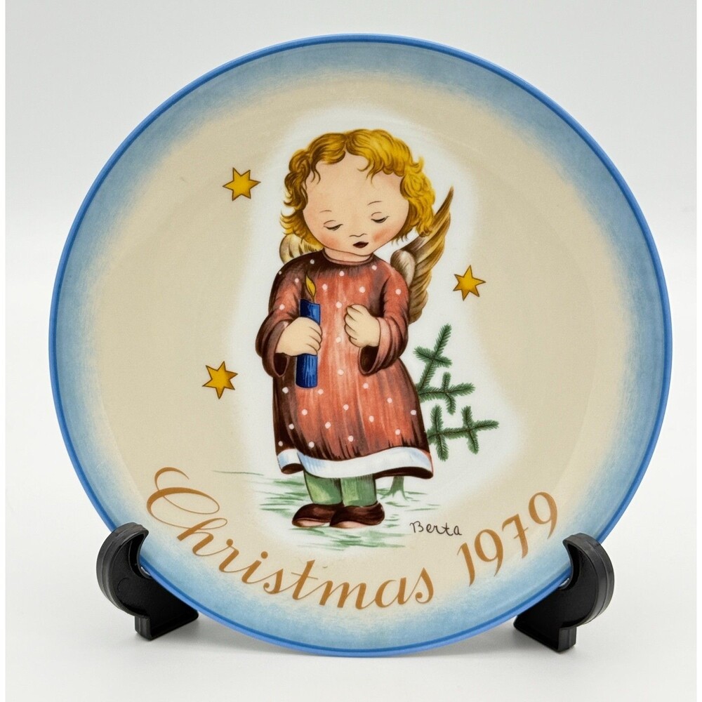 Vintage 1979 Berta Hummel Starlight Angel Christmas Collector Plate West Germany